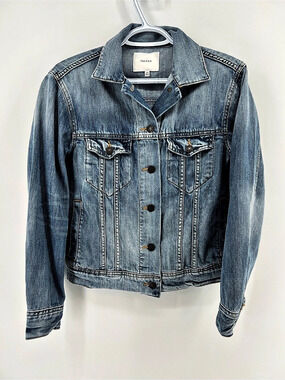 Aritzia Talula Denim Jean Jacket Blue Size XXS